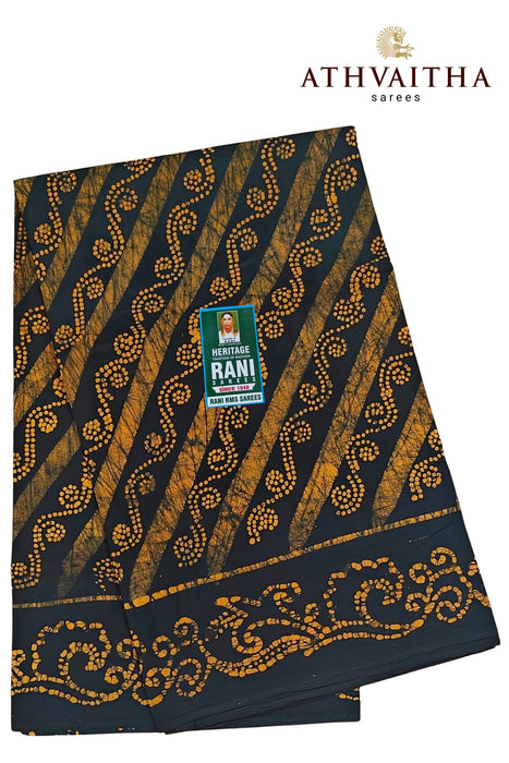 Rani Sungudi Cotton Without Zari Border - Cross Moodupani