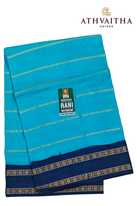 Rani Sungudi Saree Veldhari Doubleside Rudraksham Border Contrast With Blouse