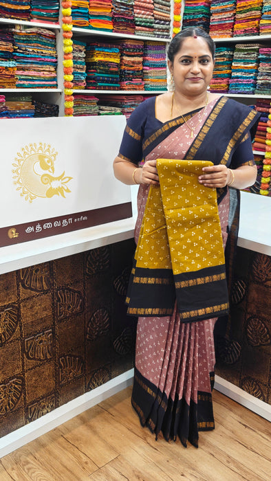 Rani Sungudi Cotton 3 Dot With Doubleside Annamayil Contrast Border