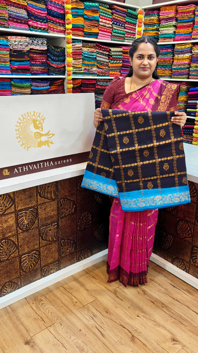 Rani Sungudi Cotton Sarees Ambika Checks Doubleside Border With Rich Pallu