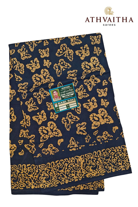 Madurai Rani Sungudi Cotton Saree Without Zari Border-Butterfly