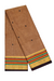 Brown saree with colorful border Handloom Sarees