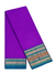 Purple saree with blue and gold border