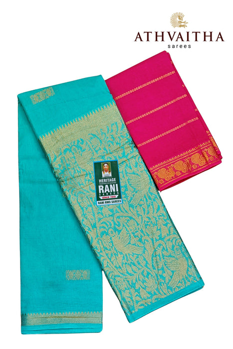 Rani 120's Vasigara Butta Doubleside Border Contrast With Blouse