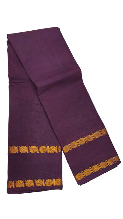 Plain Rani Sungudi Cotton Saree with Rudraksha Border