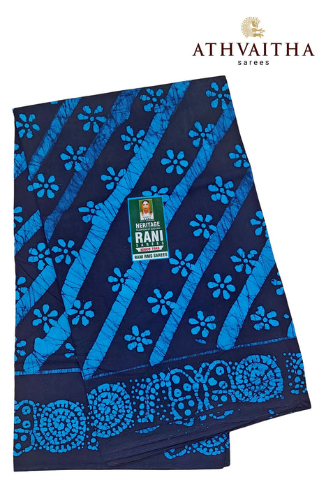 Rani Sungudi Cotton Without Zari Border - Cross Moodupani