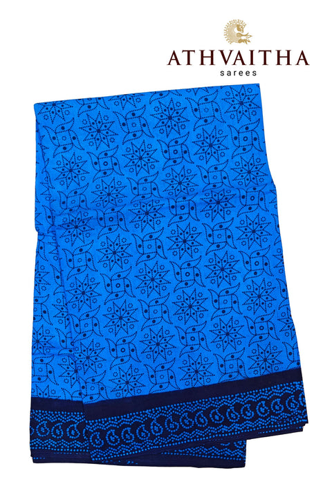 Madurai Sungudi Pure Cotton Without Zari Border-Kolam