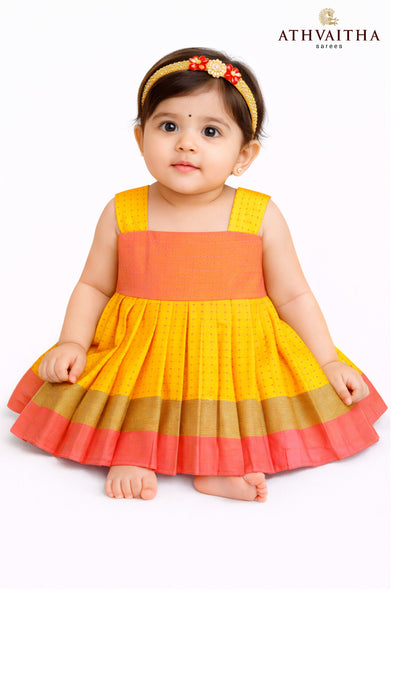 Semi Silk Cotton Kids Maxi Gown - Neha