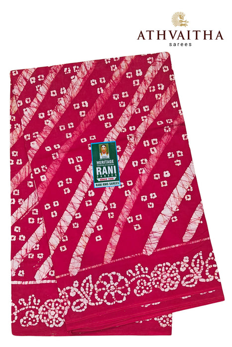 Rani Sungudi Cotton Without Zari Border - Cross Moodupani