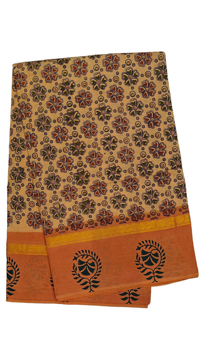 Rani Sungudi Cotton Sarees Double Side Border -L.Yellow-Darkyellow