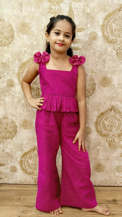 Maya - Kids Western Top With Plazzo Pant