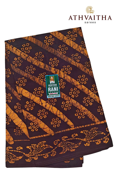 Rani Sungudi Cotton Without Zari Border - Cross Moodupani