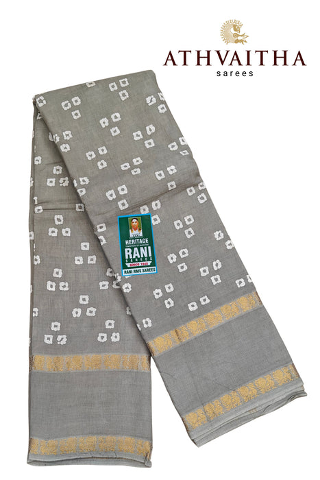 Rani Sungudi Cotton Achukattu Doubleside Annamayil Border-Self