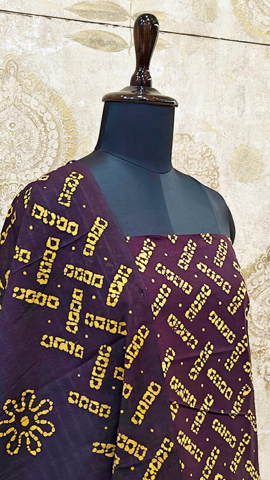 Rani Sungudi Cotton Salwar Material - Purple