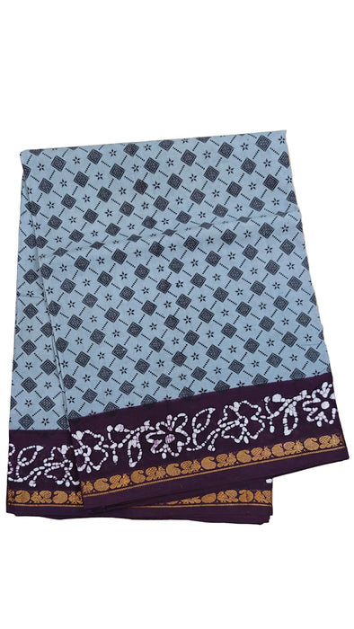 Rani Sungudi Madisar Sarees 10.50Yards Contrast Small 1inch Border