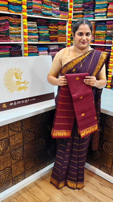 Rani Sungudi Saree Veldhari Half And Half Self Annamayil Border