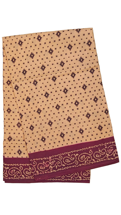 Rani 120's Hand Block Sungudi Cotton Sarees Without Zari Border