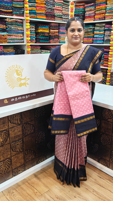 Rani Sungudi Cotton 3 Dot With Doubleside Annamayil Contrast Border