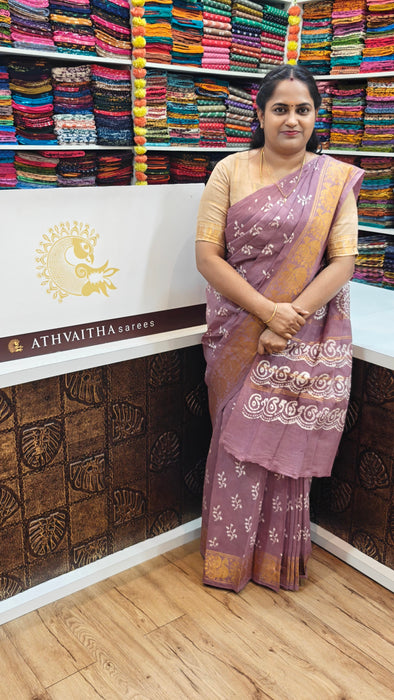 Rani Sungudi Cotton Sarees One Side Border Wax Self