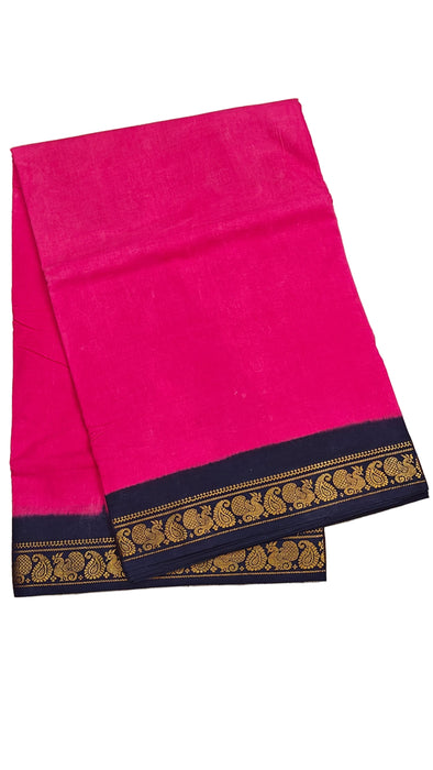 Rani Sungudi Cotton Saree Plain Small Contrast Border - 9.50Yards Madisar