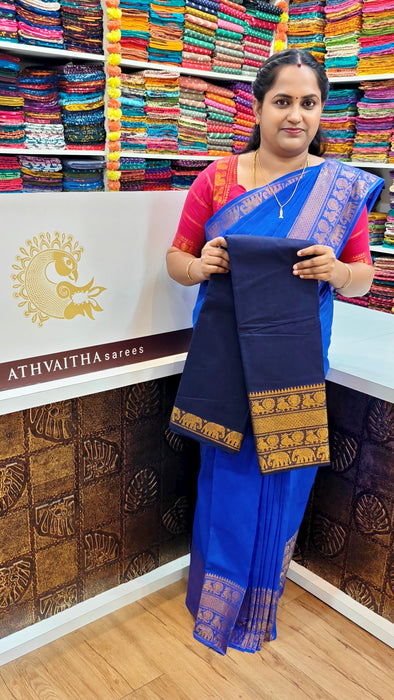 Rani Sungudi Cotton Sarees Doubleside Plain With Long Border Self