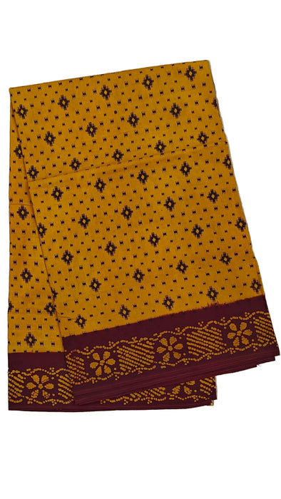 Rani 120's Hand Block Sungudi Cotton Sarees Without Zari Border