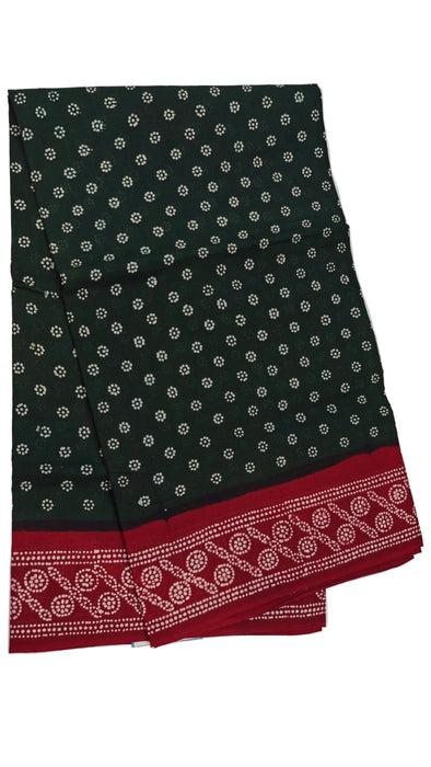Rani Sungudi Cotton Sarees  Without Zari Flower Dot With Blouse