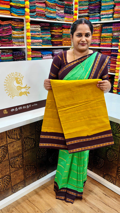Rani Sungudi Saree Veldhari Doubleside Rudraksham Border Contrast With Blouse