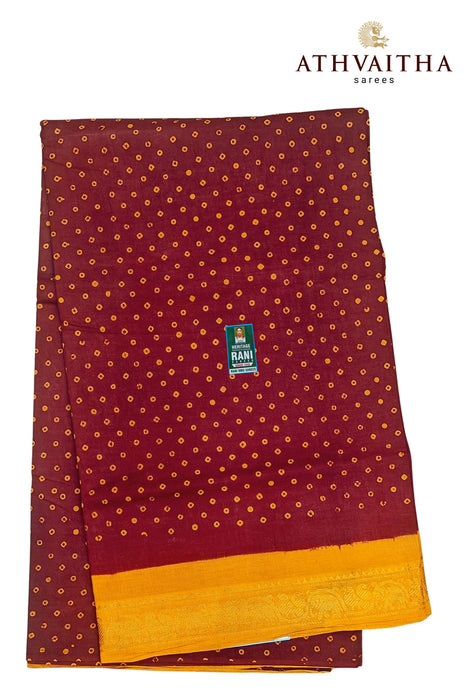 Rani Sungudi Cotton Oneside Zari Border - 120's Count Superior Quality