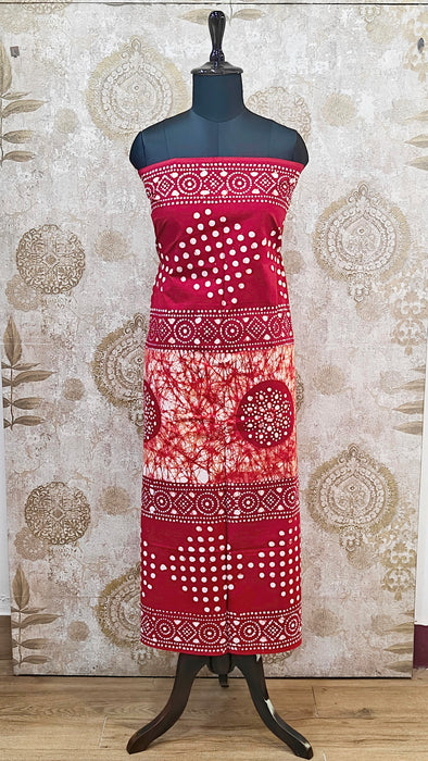 Rani 120's Soft Mul Mul Cotton Batic Top Material - Maroon