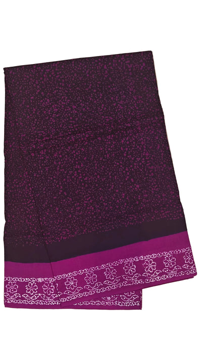 Rani 120's  Sungudi Cotton Sarees Without Zari Border Thelicha Print-Magenta