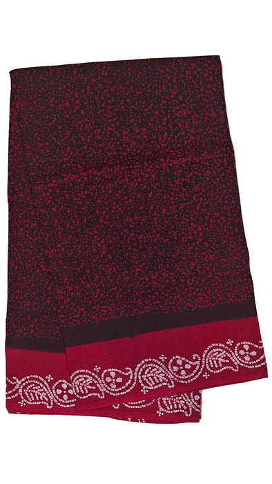 Rani 120's  Sungudi Cotton Sarees Without Zari Border Thelicha Print-Pink
