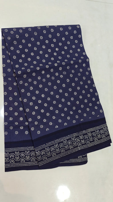 Rani Sungudi Cotton Sarees  Without Zari Flower Dot With Blouse