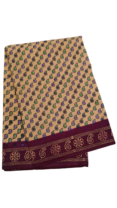 Rani sungudi Cotton Sarees Small Mango Without Zari Contrast Border-9.50Yards