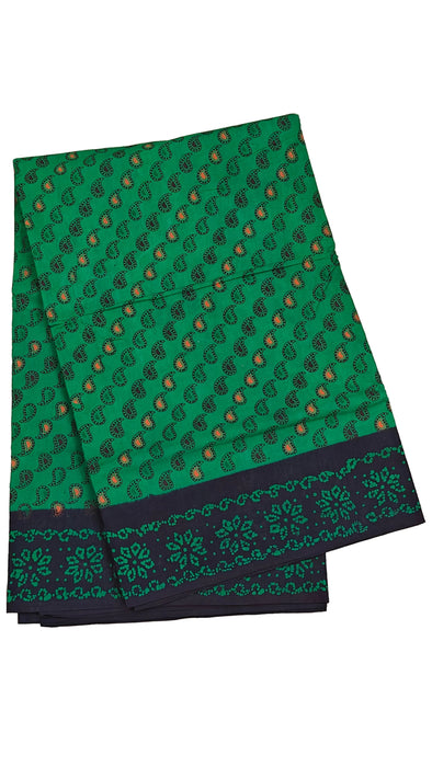 Rani sungudi Cotton Sarees Small Mango Without Zari Contrast Border-9.50Yards