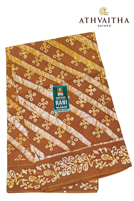 Rani Sungudi Cotton Without Zari Border - Cross Moodupani