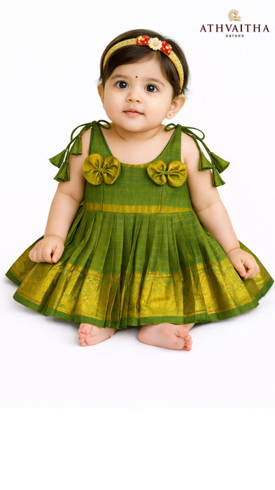 Sungudi Cotton Kids Maxi Gown - Nakshatra