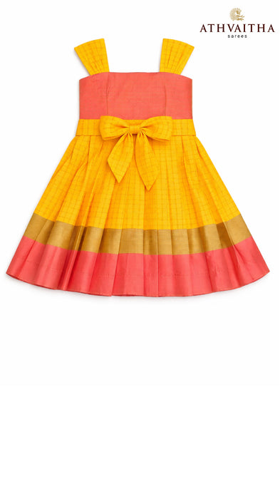 Semi Silk Cotton Kids Maxi Gown - Neha