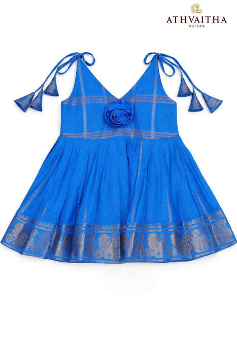 Sungudi Cotton Kids Maxi Gown - Nakshtra