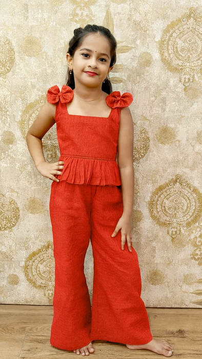 Maya - Kids Western Top With Plazzo Pant