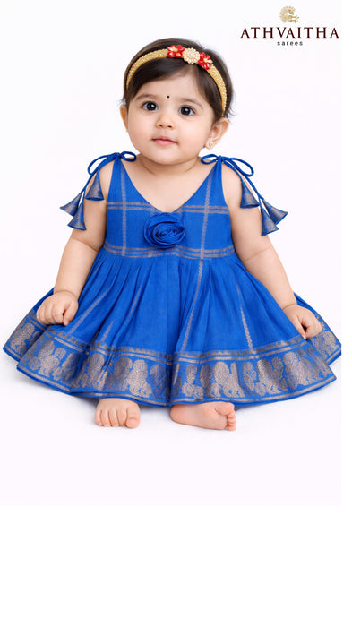Sungudi Cotton Kids Maxi Gown - Nakshtra