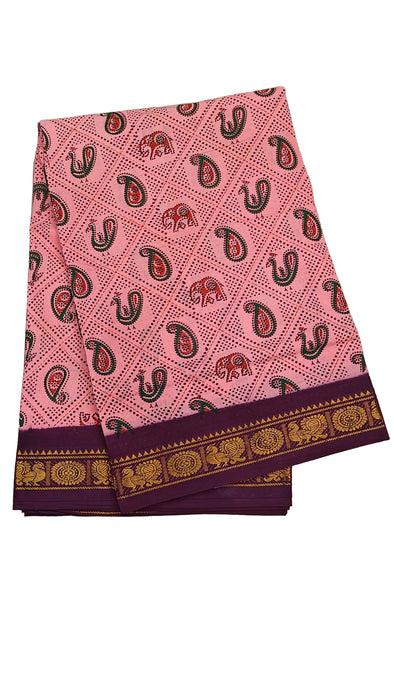 Rani sungudi Cotton Madisar Sarees Small Doubleside Zari Contrast Border 9.50 Yards