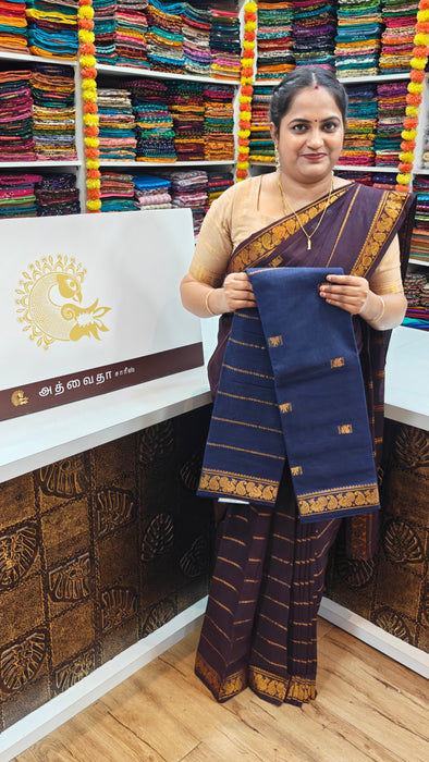 Rani Sungudi Saree Veldhari Half And Half Self Annamayil Border