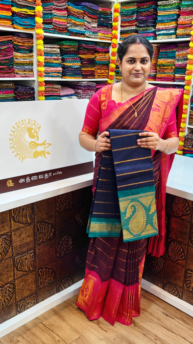 Rani Sungudi Saree Veldhari Doubleside Long Border