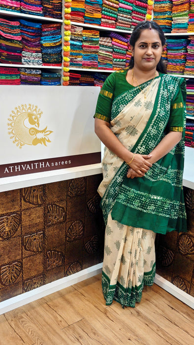 Rani Sungudi Cotton Sarees  Without Zari Kolam Design
