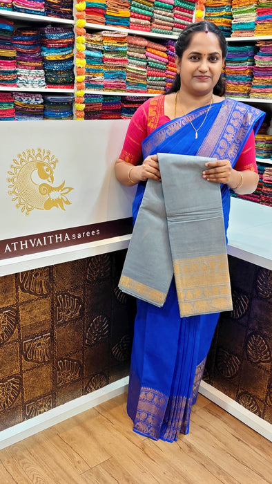 Rani Sungudi Cotton Sarees Doubleside Plain With Long Border Self