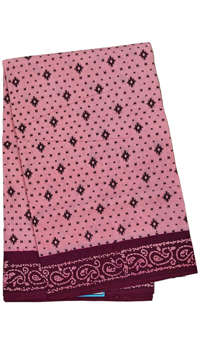 Rani 120's Hand Block Sungudi Cotton Sarees Without Zari Border