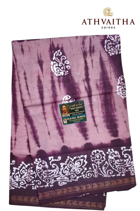 Rani Sungudi Madurai Cotton Sarees With Doubleside Small Zari Border Contrast-Meena Kailas