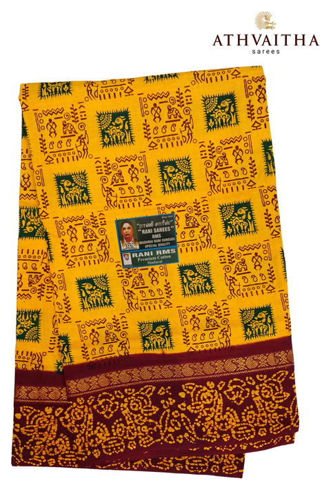 Rani Pure Sungudi Madurai Cotton Saree With Doubleside Border - Upper Sivam