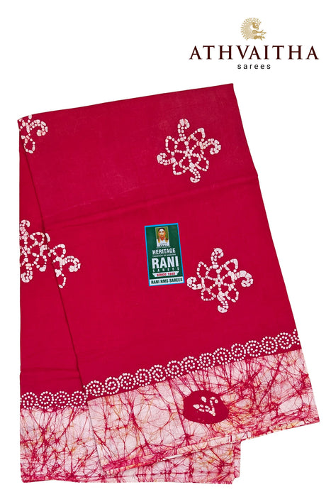Rani Sungudi Cotton Without Zari Border - Plain Moodupani